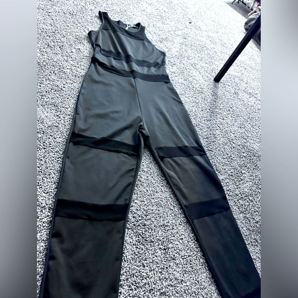 Sexy mesh see through casual jumpsuit